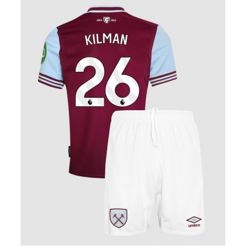 Dres West Ham United Max Kilman #26 Domaci za djecu 2024-25 Kratak Rukav (+ kratke hlače)